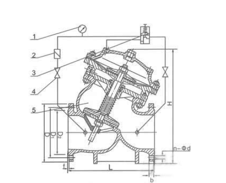 AG尊时凯龙人生就活塞式安全泄压阀AX742X结构图