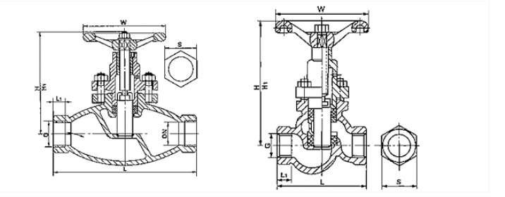 AG尊时凯龙人生就内螺纹柱塞阀结构图