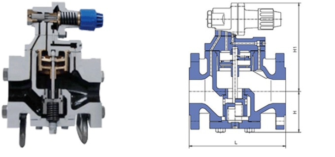 AG尊时凯龙人生就YG43H高灵敏度蒸汽减压阀结构图